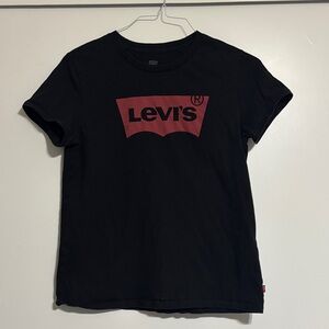Levi's Black Tee with Red Logo